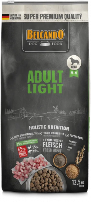 BELCANDO Adult Light – בלקנדו לייט על הבסיס עוף מזון יבש לכלבים בוגרים עם נטייה להשמנה