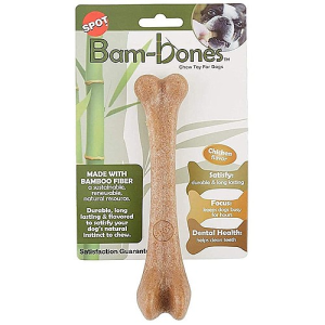 SPOT Bam-Bones Bone – במבונס צעצוע לעיסה לכלבים בצורת עצם בטעם עוף