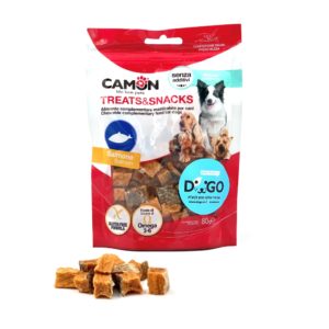 קוביות דג סלמון עם עור - קמון