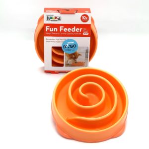 פאן פידר Outward Hound ספירלה כתומה – קערת האכלה איטית – Fun Feeder Slo Bowl