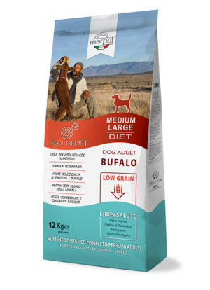 אקוליבריה באפלו מזון מופחת דגנים לכלבים בוגרים - מיני