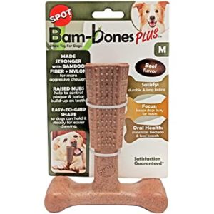 SPOT Bam-Bones Plus Easy Grip – במבונס צעצוע לעיסה לכלבים בטעם בקר
