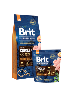 בריט סניור עוף לכלבים מבוגרים Brit Senior Chicken