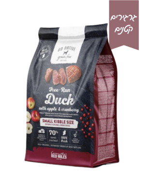 גו נייטיב Go Native – מזון יבש ללא דגנים לכלבים עם ברווז 4 ק"ג - מיני