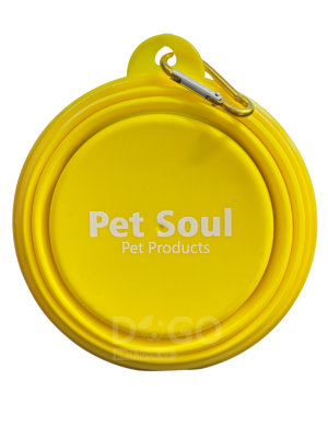 נפש חיה – קערת סיליקון מתקפלת לטיולים 350 מ"ל עם שאקל