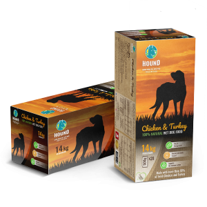 האונד מזון טבעי עוף הודו - 14 ק״ג לא מצריך הקפאה