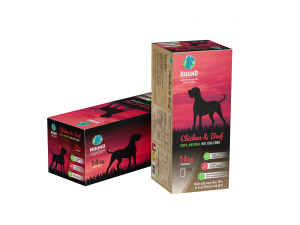 האונד מזון טבעי עוף בקר - 14 ק״ג לא מצריך הקפאה