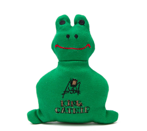 צעצוע צפרדע במילוי קטניפ אורגני לחתול King Catnip
