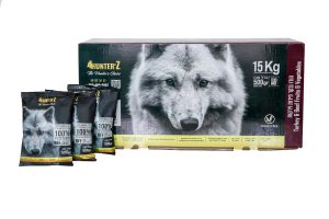 פור האנטרז מזון טבעי ללא הקפאה 15 ק"ג הודו ובקר עם פירות וירקות 4Hunterz