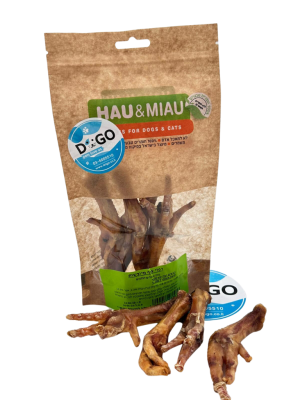 האו ומיאו חטיף טבעי - רגלי עוף 70 גרם