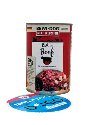בווי דוג (BEWI DOG) – שימורים לכלב 400 גרם עשיר בבקר