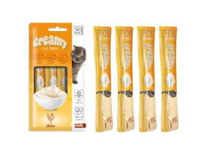 M-PETS ליקוקי קרמי לחתול עוף 4x15 גרם