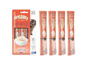 M-PETS ליקוקי קרמי לחתול עוף וסלמון 4x15 גרם