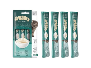M-PETS ליקוקי קרמי לחתול סלמון עוף ובקר 4x15 גרם