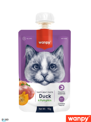 וונפי (Wanpy) – מוס בטעם ברווז, עוף ודלעת לחתולים (90 גרם)