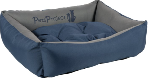 Pets Project - מיטה כחול נייבי ואפור מפנקת מבד דוחה מים