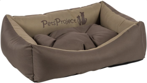 Pets Project - מיטה חום ובז' מפנקת מבד דוחה מים