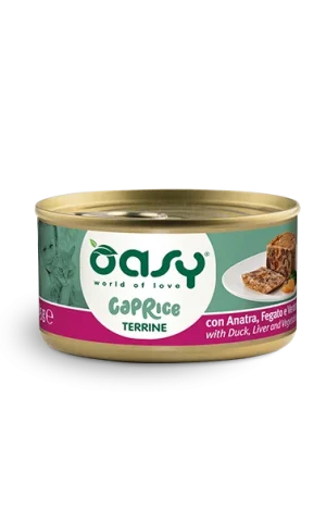 אואסי שימורים מוס CAPRICE TERRINE ברווז, כבד וירקות