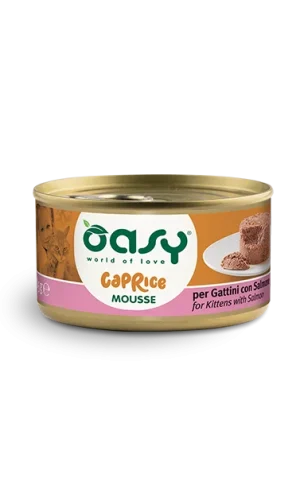 אואסי שימורים מוס CAPRICE סלמון לגורים 85 גרם