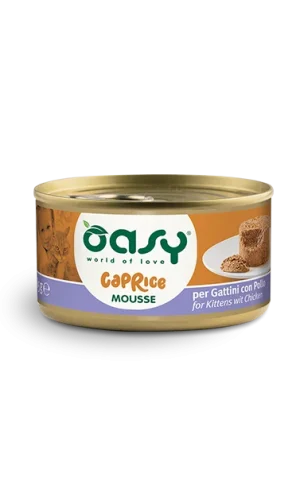 אואסי שימורים מוס CAPRICE עוף לגורים 85 גרם