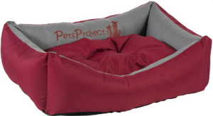 Pets Project -מיטה בורדו אפור מפנקת מבד דוחה מים