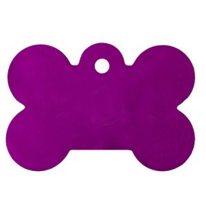 תג שם בצורת עצם סגולה