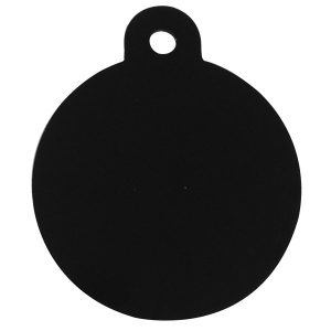תג שם בצורת עגול שחור