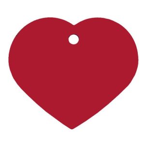 תג שם בצורת לב אדום