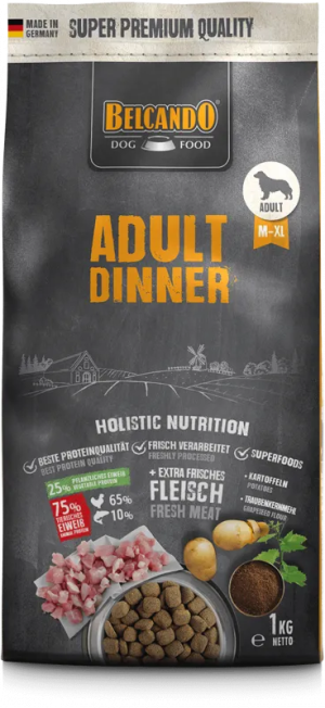 BELCANDO Adult Dinner – בלקנדו דינר על בסיס עוף - מזון מלא לכלבים בוגרים