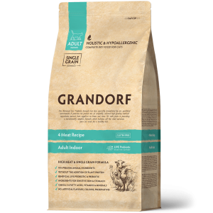 גרנדורף חתול 4 סוגי בשר לחתולי בית בוגרים 2 ק"ג - GRANDORF