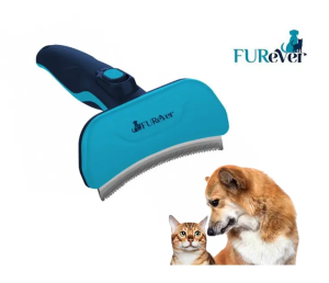 מברשת לדילול הפרווה עם מנגנון ניקוי עצמי לכלבים וחתולים - FUREVER