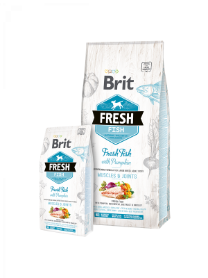 בריט פרש כלב בוגר גזע גדול דגים ועוף – 12 ק”ג Brit Fresh