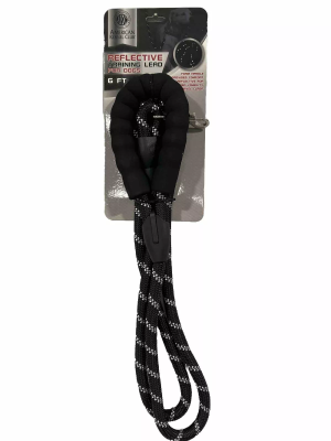 רצועה עגולה עם ידית מרופדת ושאקל קטן - מחזיר אור AKC