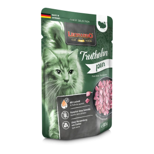 LEONARDO Pure Turkey - לאונרדו פאוץ' מעדן הודו טבעי לחתולים 85 גרם