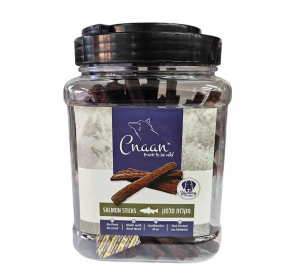 כנען מקלות סלמון לכלב – צנצנת 400 גרם