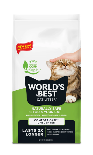 חול תירס אקולוגי לחתולים – World’s Best Cat Litter Comfort Care™ ללא ריח– 6.35 ק"ג