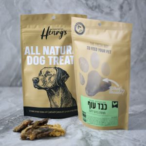 הנריס חטיף אילוף טבעי- כבדי עוף מצופים בזרעי דלעת 80 גרם