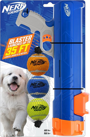 Nerf Dog Blaster בינוני - אקדח משגר טניס קטנים עוצמתי