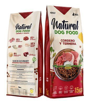 נטורל (Natural Dog Food) – מזון יבש לכלבים עם כבש ובקר - מכיל דגנים
