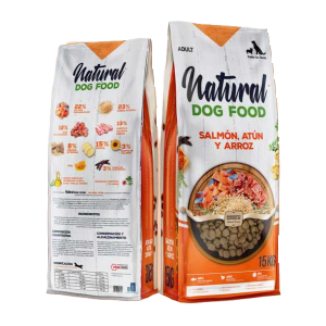 נטורל סלמון (Natural Dog Food) – מזון יבש לכלבים עם סלמון וטונה - מכיל דגנים