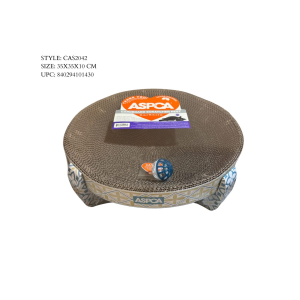 משטח גירוד קרטון עגול לחתולים – עם כדור משחק | ASPCA