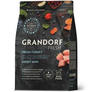 GRANDORF FRESH (גרנדורף) מזון יבש ללא דגנים לכלבים מגזע קטן הודו ובטטה 3 ק"ג