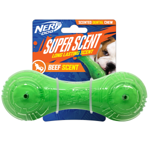 NERF DOG צעצוע לעיסה בריח בקר - Super Scent