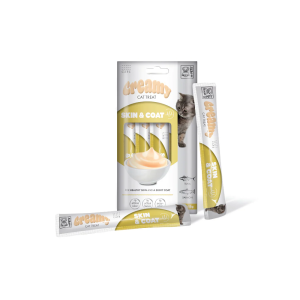 M-PETS ליקוקי קרמי לחתול לעור ופרווה טונה וסלמון 4x15 גרם