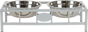 מתקן האכלה מוגבה סטנד עם קערות נירוסטה עמידות במיוחד – AKC