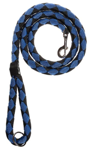 פטסלנד רצועה קלועה לכלבים - כחול שחור - PetsLand