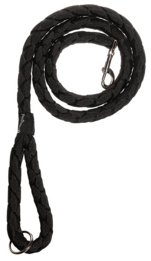 פטסלנד רצועה קלועה לכלבים - שחור - PetsLand