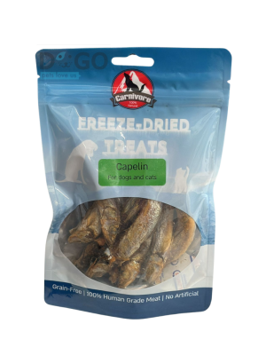 קרניבור חטיף טבעי - דגים שלמים מיובש בהקפאה -40 גרם