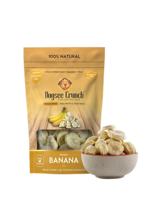 Dogsee Crunch חטיף בננה מיובש בהקפאה - 15 גרם