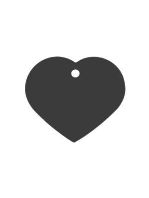 תג שם בצורת לב שחור